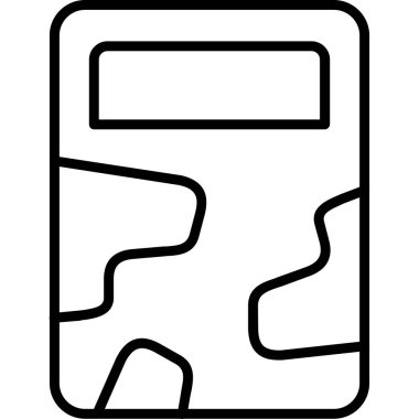 Harita yön bulma simgesi ana hatları vektörü. Harita navigasyonu. harita navigasyonu