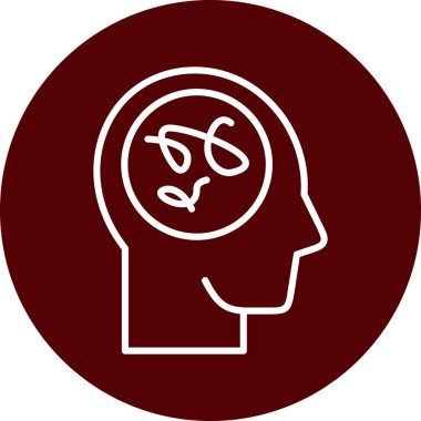 beyin ikonu vektör illüstrasyonu