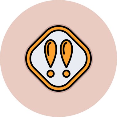 uyarı vektörü düz simgesi