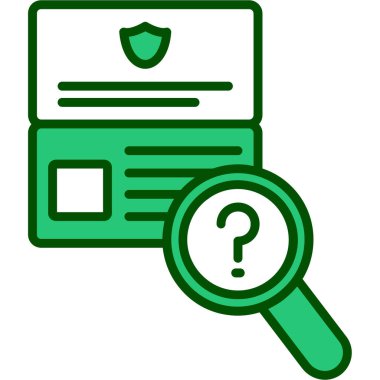 Soru işareti simgesi olan büyüteç