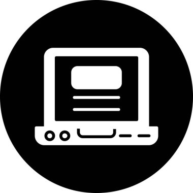 Dizüstü bilgisayar simgesi vektör çizimi