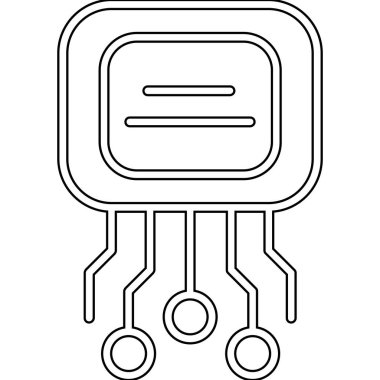 Cpu simgesi çipi. beyaz arkaplanda izole edilmiş web tasarımı için ana devre çip vektör simgesi