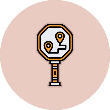 Modern b 'nin vektör çizimi navigasyon simgesinden yoksun