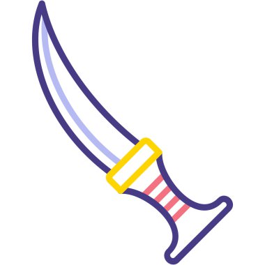 Kılıç. Web simgesi basit illüstrasyon