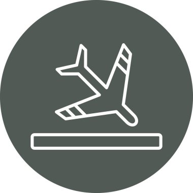 Havaalanı düzleminin vektör illüstrasyonu modern simge