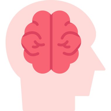 beyin ikonu vektör illüstrasyonu