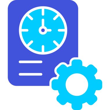 Saat simgesi, vektör illüstrasyonu