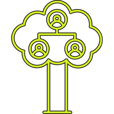 Ağaç simgesinin vektör illüstrasyonu