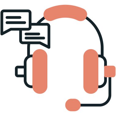 Çağrı merkezi. Web simgesi basit illüstrasyon