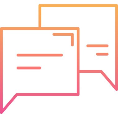 Sohbet konuşma yorumu simgesi - özet biçimi