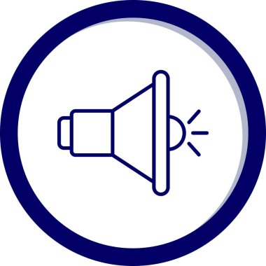 Megafon. Web simgesi basit illüstrasyon