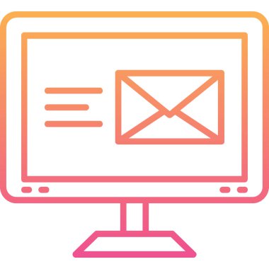 Bilgisayar. Web simgesi basit illüstrasyon