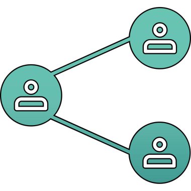 Ağ simgesinin vektör illüstrasyonu