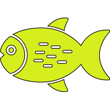balık simgesi vektör illüstrasyonu