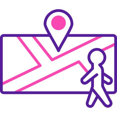 harita pin simgesi, basit vektör illüstrasyonu