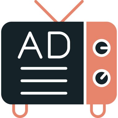 reklam panosu reklam simgesi düz stil