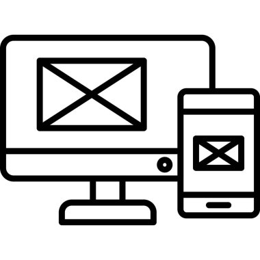 e- posta simgesi vektör illüstrasyonu