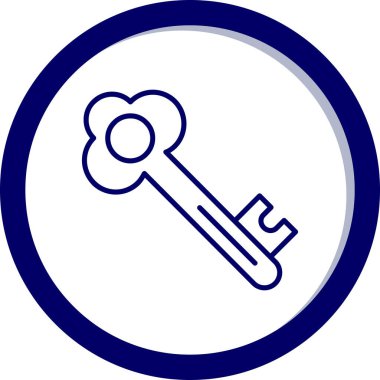 Anahtar. Web simgesi basit illüstrasyon