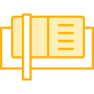 Kitap eğitimi okulu simgesi doldurulmuş ana hatlarıyla