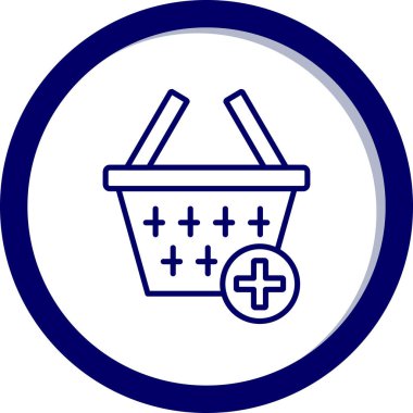 Alışveriş sepeti vektör simgesi