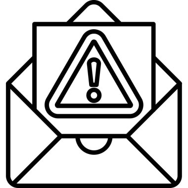 Uyarı uyarısı simgesi dış hat biçiminde