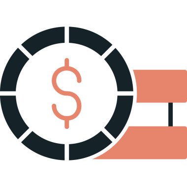 İş ve finans dairesi ikonu. vektör illüstrasyonu