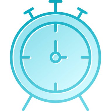 Çalar saat simgesi. Web için alarm vektör simgelerinin özet çizimi