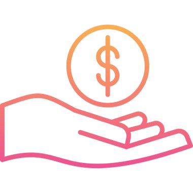 Dolar simgesi vektör illüstrasyonu