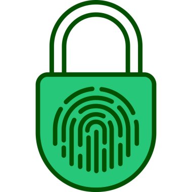 Güvenli parmak izi ikonu vektör çizimi