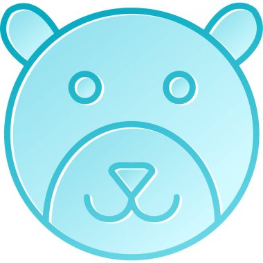 hayvan ayı simgesi, vektör illüstrasyonu