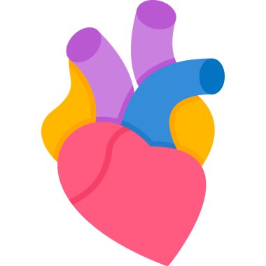 Kalp. Web simgesi basit illüstrasyon