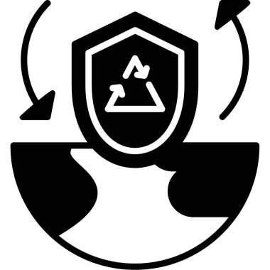 Geri dönüşüm simgesi, vektör illüstrasyonu