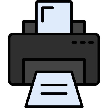 Yazıcı. Web simgesi basit illüstrasyon