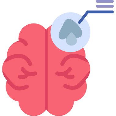 Beyin. Web simgesi basit illüstrasyon