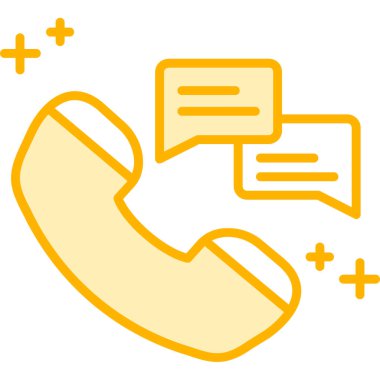 telefon çağrısı renk simgesi, vektör illüstrasyonu