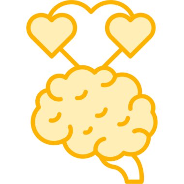 Beyin, beyin, kalp ikonu