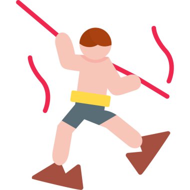 İp vektör illüstrasyonlu adam