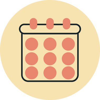 Takvim vektör simgesi modern basit vektör illüstrasyonu