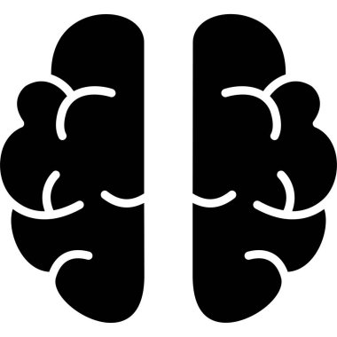 beyin web simgesi, vektör çizim