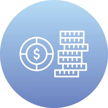 para düz yuvarlak vektör simgesi