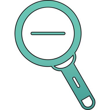 Büyüteç simgesi beyaz arkaplanda izole edildi