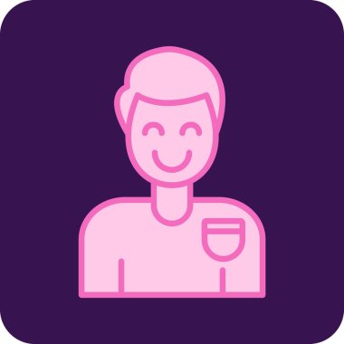 avatar. Web simgesi basit illüstrasyon