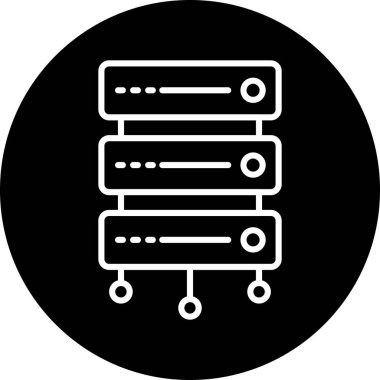 veri merkezi simgesi vektör illüstrasyonu