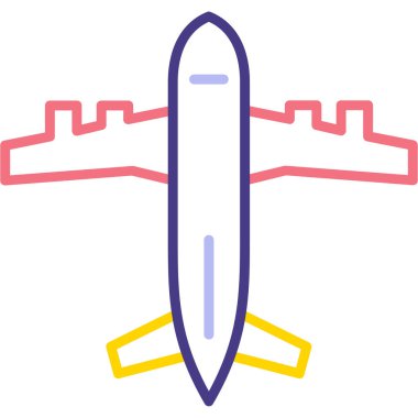 Uçak. Web simgesi basit illüstrasyon