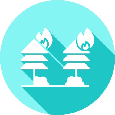 Orman. Web simgesi basit illüstrasyon