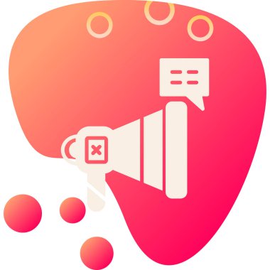 Bir megafon simgesinin vektör çizimi