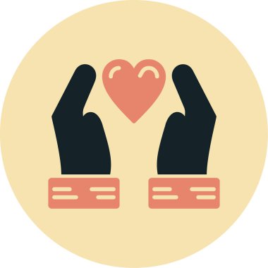 Kalp. Web simgesi basit illüstrasyon