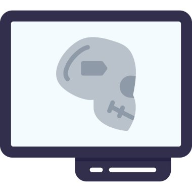 Kafatası. Web simgesi basit illüstrasyon