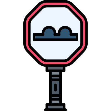 yol bariyeri vektör illüstrasyonu