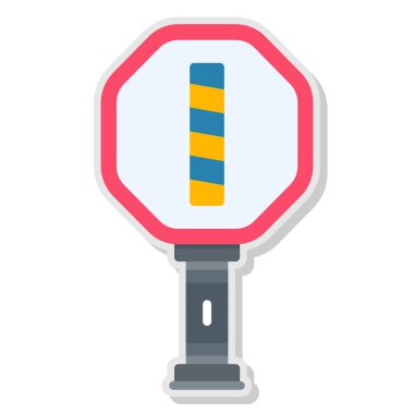 Trafik konisi simgesi. Web tasarımı için trafik konisi vektör simgesinin basit çizimi